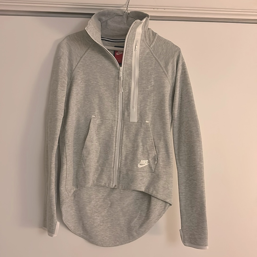Nike light grey fishtail zip-up